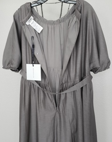 New S' MaxMara $1195 10-14US/48IT Cotton/Silk Lined/Sash Long Midi Dress - Picture 20 of 24