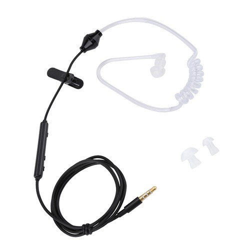 3.5mm Air Tube Headset In-Ear Security Earpiece Earphone Mic For IOS Fit - Picture 7 of 23