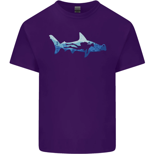 Hammerhai Scuba Diver Tauchen Herren Baumwolle Maglietta T-Shirt - Bild 83 von 94