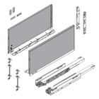 Blum Legrabox F 19-11/16" Standard Drawer Kit, Orion Gray, 125LB Soft Close