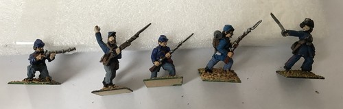 Nordisti Lot 3 - 5 Painted Lead Soldiers H. Average Cm. 3
