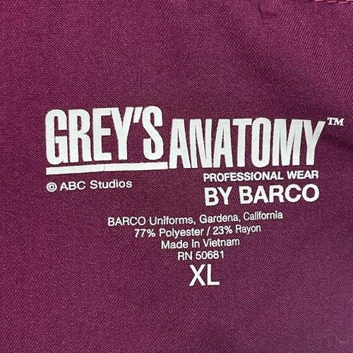 Grey’s Anatomy Scrub Pants XL Wild Berry Fuchsia Discontinued Color Nurse Ladies - Picture 2 of 9