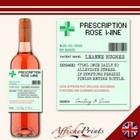 Personalised Rose Wine Label Prescription Medicine Custom Scratch Resist Sticker