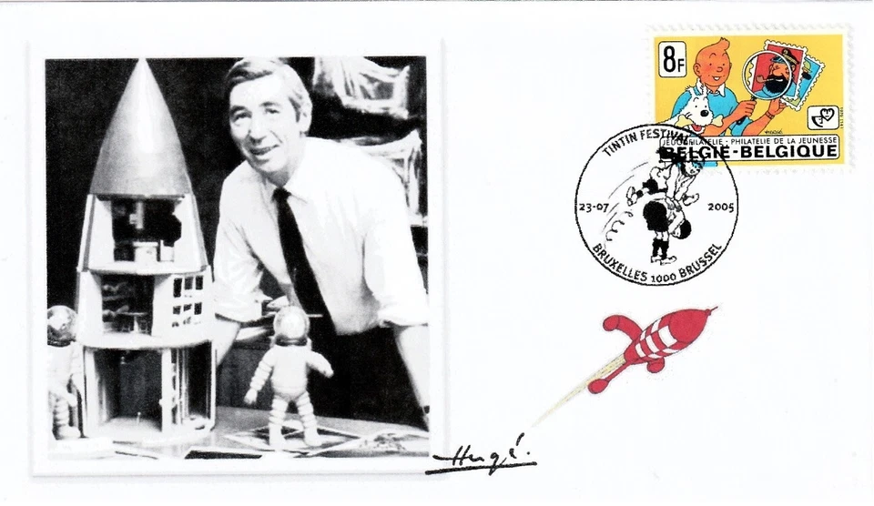 BELGIQUE 1939 Cachet BRUXELLES lune moon BD TINTIN HERGÉ Quick Flupke 2005 (6) - Photo 1/1