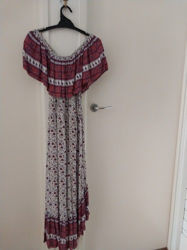 MIKA AND GALA💐10 PEASANT STYLE HI LOW HEM DRESS - Picture 7 of 8