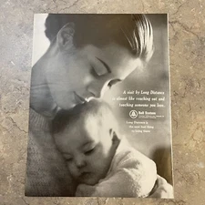 bell system vintage print ad mother and baby