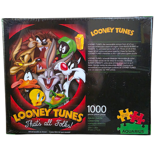 Rompecabezas Looney Tunes 1000 piezas 20"x28" sin deslumbramiento Bugs Bunny Sylvester Taz - Imagen 3 de 6