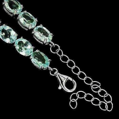 Silver Bracelet Topaz Genuine Natural Gems Solid Sterling 7 1/2 to 9 1/2 Inch - Picture 6 of 24