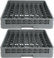 2 PACK Commercial Dishwasher Flatware Peg Cup Glass Plate Tray Dish Washing Rack