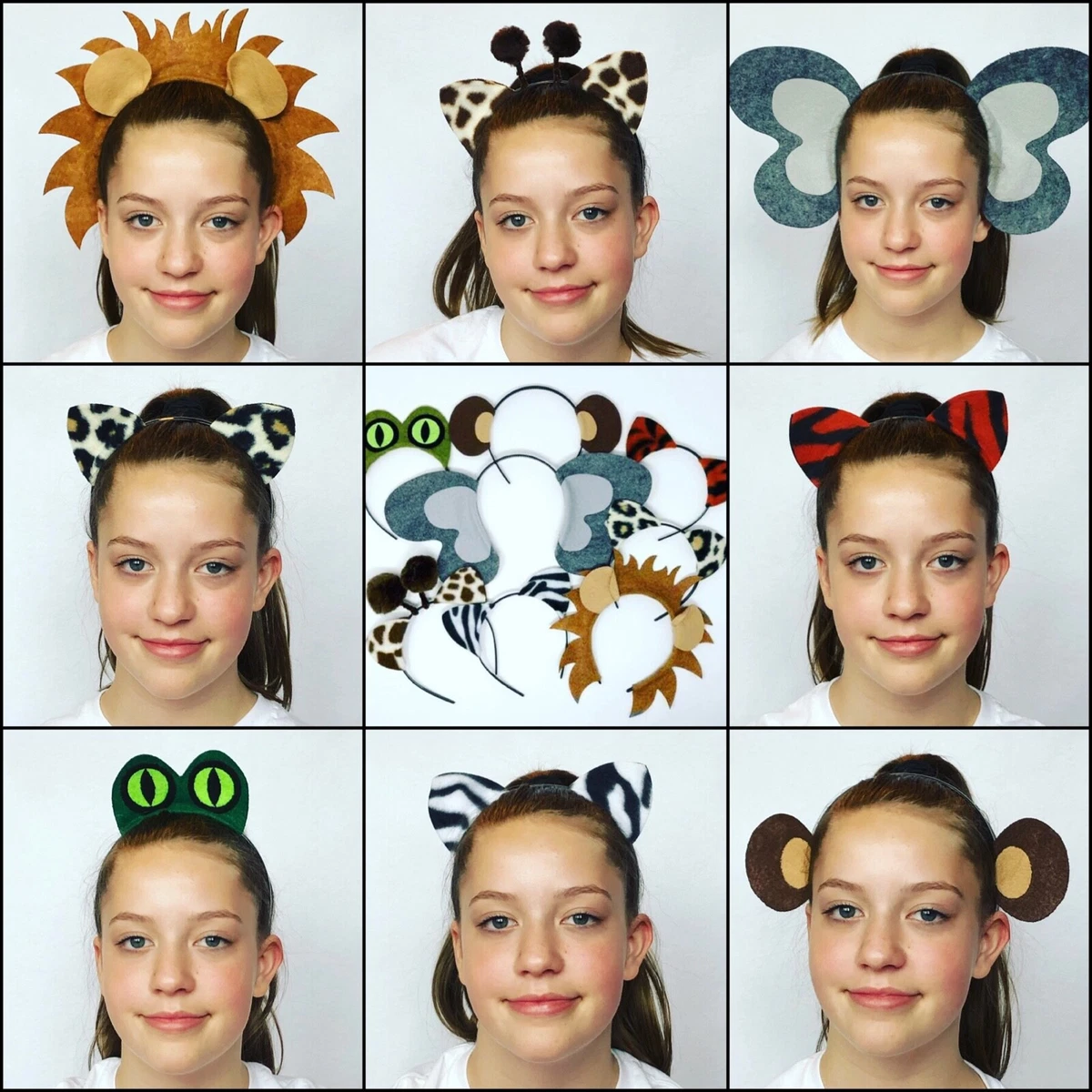 Image of Updo with animal headband zoo hairstyle