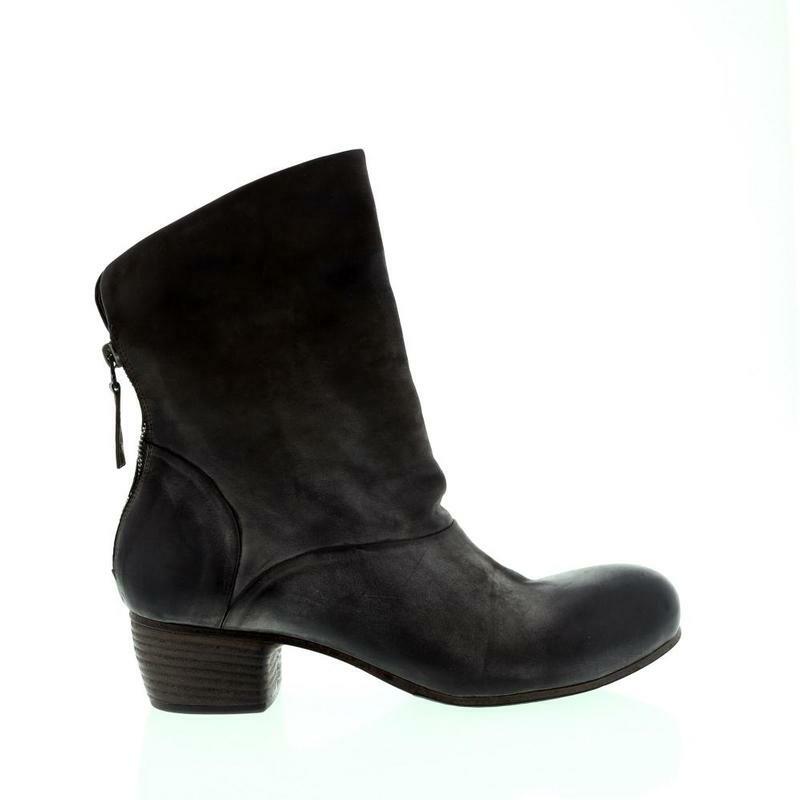 Elisa negro Elisanegro marrón Distressed Back Zipperojo Short bota Talla 40 Elisa negro Elisanegro marrón Distressed Back Zipperojo Short bota Talla 40