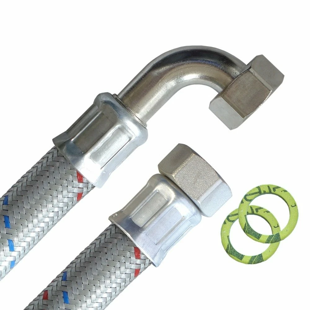 Panzerschlauch Edelstahl Flexschlauch 1/2"x3/8" IGxIG - Foto 3