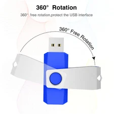 1X 64GB USB 2.0 Metal Swivel Style Flash Drive Memory Stick Thumb Pen Drive