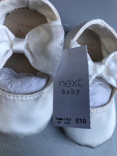 Baby Next Christening Shoes Size 3-6 Months BNWT - Picture 8 of 10