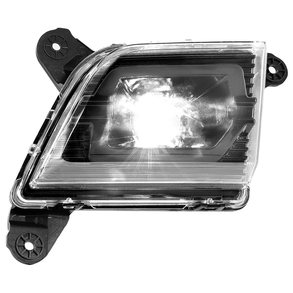 Faros antiniebla diurnos LED negros para Chevy Silverado 1500 2019 2020 2021 2022 Foto 4 de 4