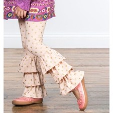 Matilda Jane Make Believe Shooting Star Benny  s 8 Pink Polka Dot Legging Ruffles