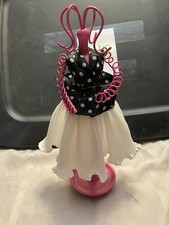 Mannequin Elegant Dress Jewelry Earring Stand Display Holder Black Polk-A-Dot