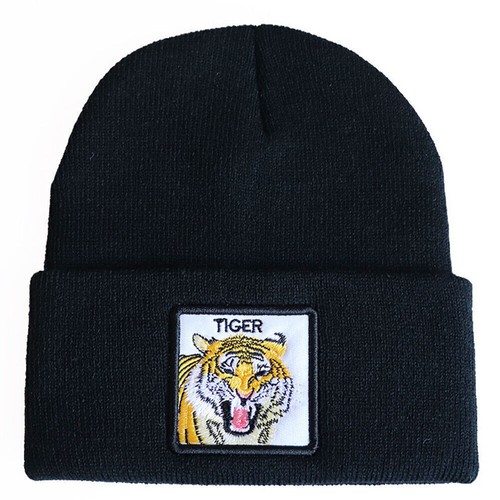 Unisex Winter Warm Animal Embroidery Knitted Beanie Hat Elastic Ski Skull Cap· - Picture 9 of 13