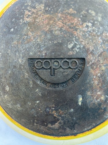 Copco Denmark Gusseisen Pfanne Bratpfanne gelb weiß Emaille Kochgeschirr MCM 7,5" - Bild 5 von 5