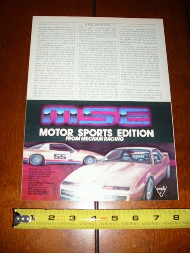 MSE Trans Am Mecham Racing 1982 anuncio original - Imagen 2 de 4