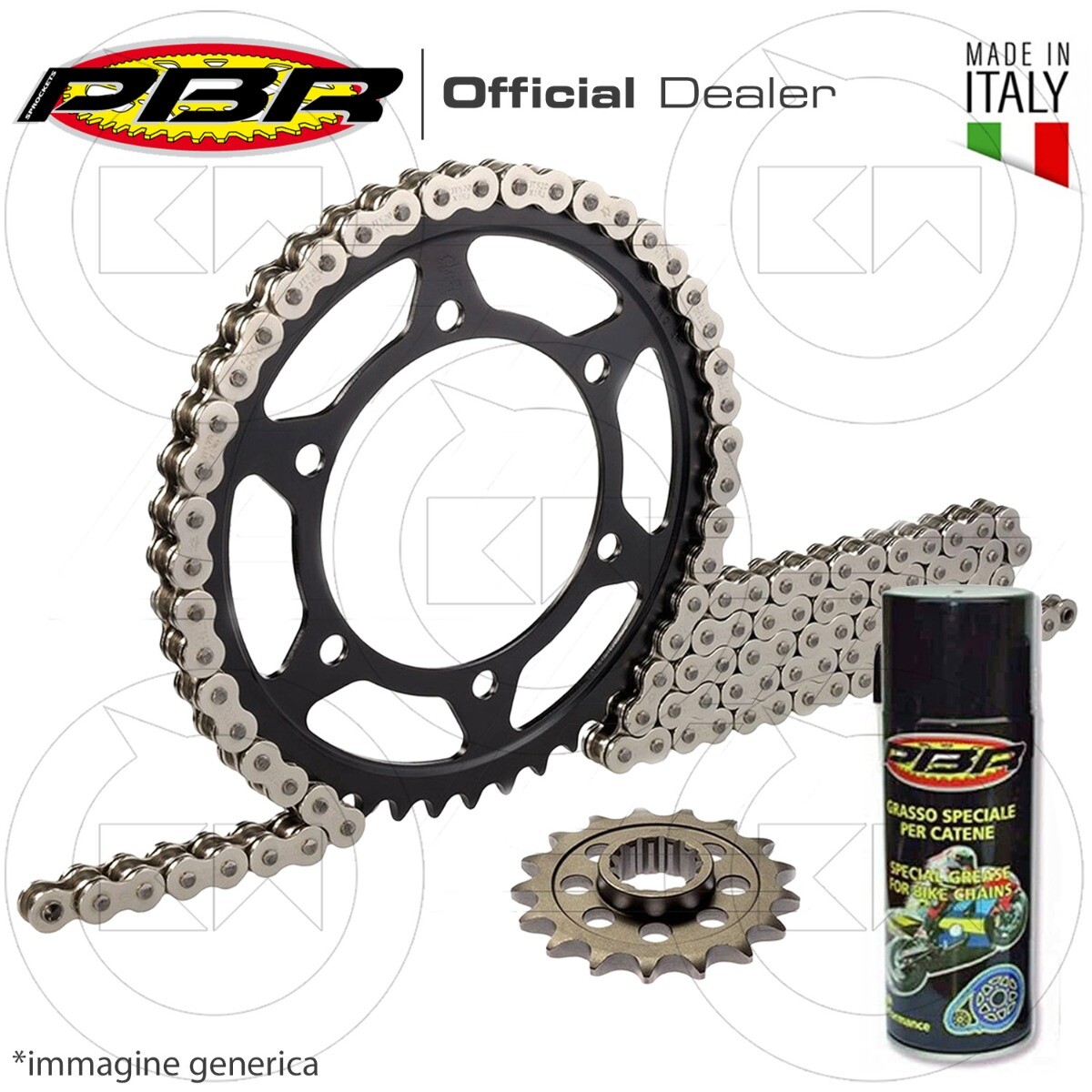 KIT TRASMISSIONE PBR DUCATI SCRAMBLER ICON DARK 800 2021-2023 CATENA EK Z 15-46