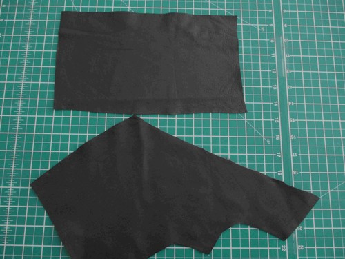 2 odd pieces Jet Black soft leather 0.8mm BK270