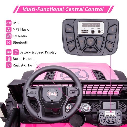 ✈️24V 9Ah 2 Seaters Kids Ride On Truck with Remote Control MP3 USB port bright L - Picture 3 of 8