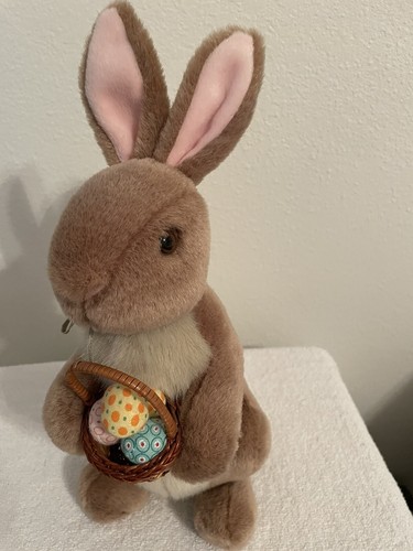Disney Vintage Classic Pooh Easter Bunny By GUND With Basket Of Eggs Plush 12” - Picture 3 of 12