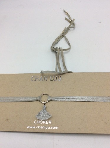 $80 Chan LUU Pearl Grey Leather Necklace CLL7 - Picture 3 of 6
