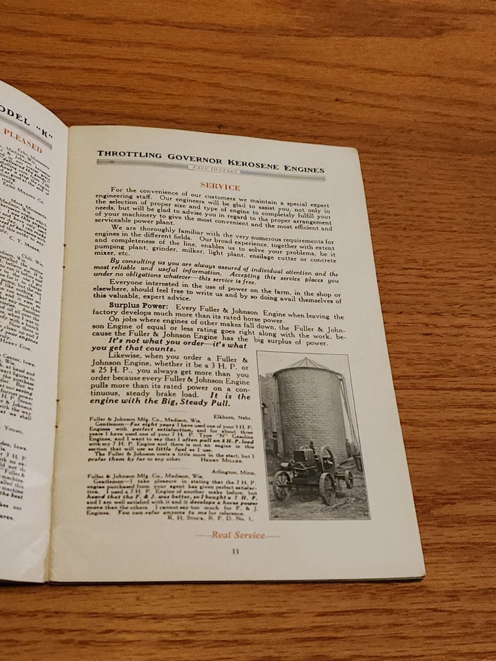 Fuller & Johnson Throttling Kerosene Engines Catalog Madison WI Original - Image 4 of 4