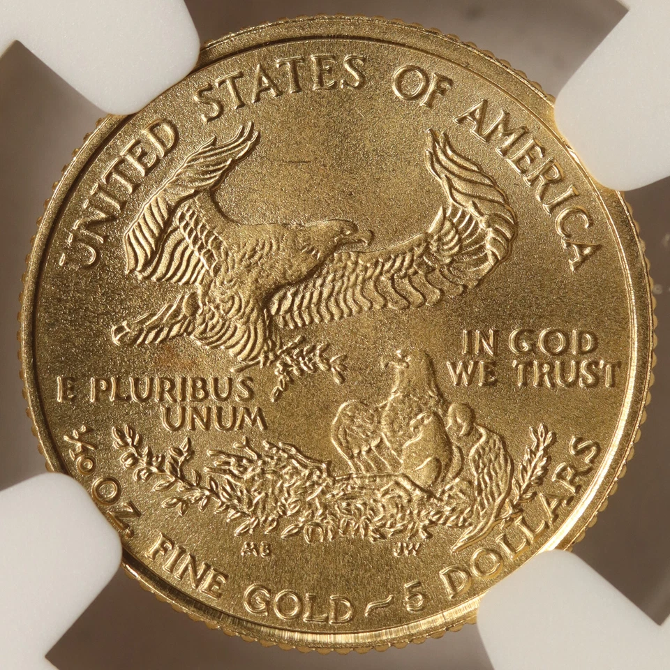 2005 $5 Gold 1/10 oz American Eagle NGC MS69 - Image 4 of 4