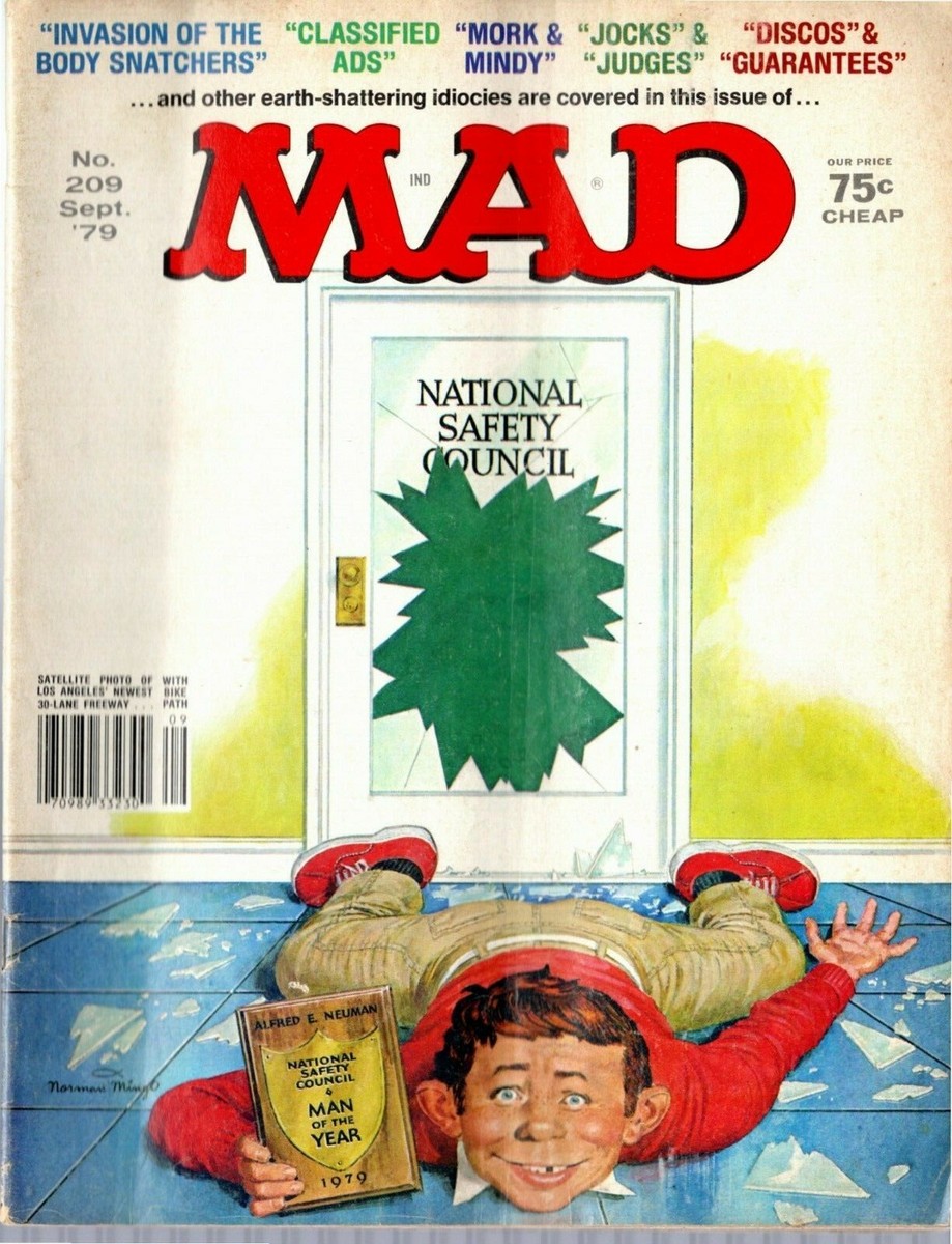 1979 (Sept.) Mad Magazine, #209, Alfred E. Neuman Nat'l Safety
