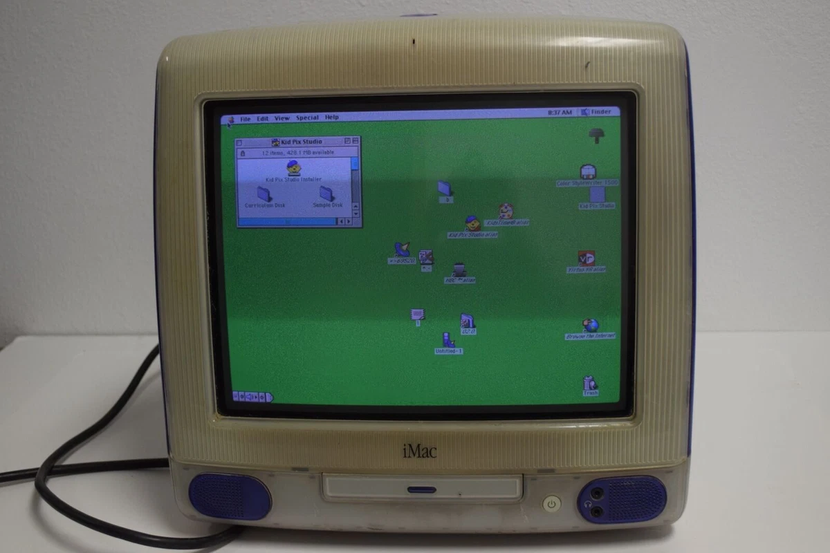 APPLE IMAC G3 1998 Morado Escritorio Ordenador Mac M4984 Macintosh Os8.6 (BXK20)