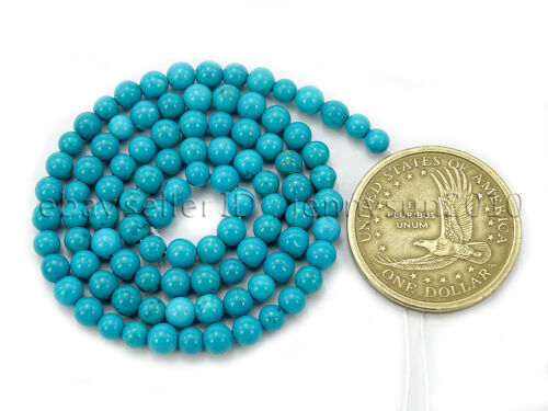 Stabilized Turquoise Gemstone Round Beads 16'' 2mm 3mm 4mm 6mm 8mm 10mm 12mm - Picture 12 of 30