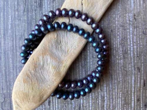 Set Of Two  Beaded Blue  Stretch Bracelets - Bild 5 von 6