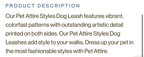 Coastal Pet Black W/White Bones 5/8” X 6’ Dog Leash NWT - Picture 5 of 5