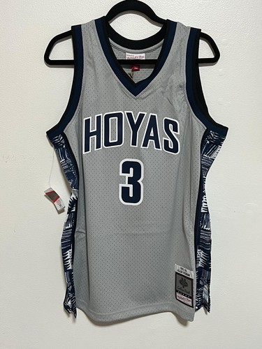 Men's Mitchell & Ness Allen Iverson Gray Georgetown Hoyas1995/96 Swingman Jersey