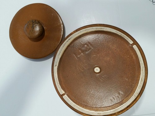 McCoy CANYON MESA 1421 POT w/ Lid 7x4" Stoneware Crock Bean Chili Casserole USA - Picture 6 of 8