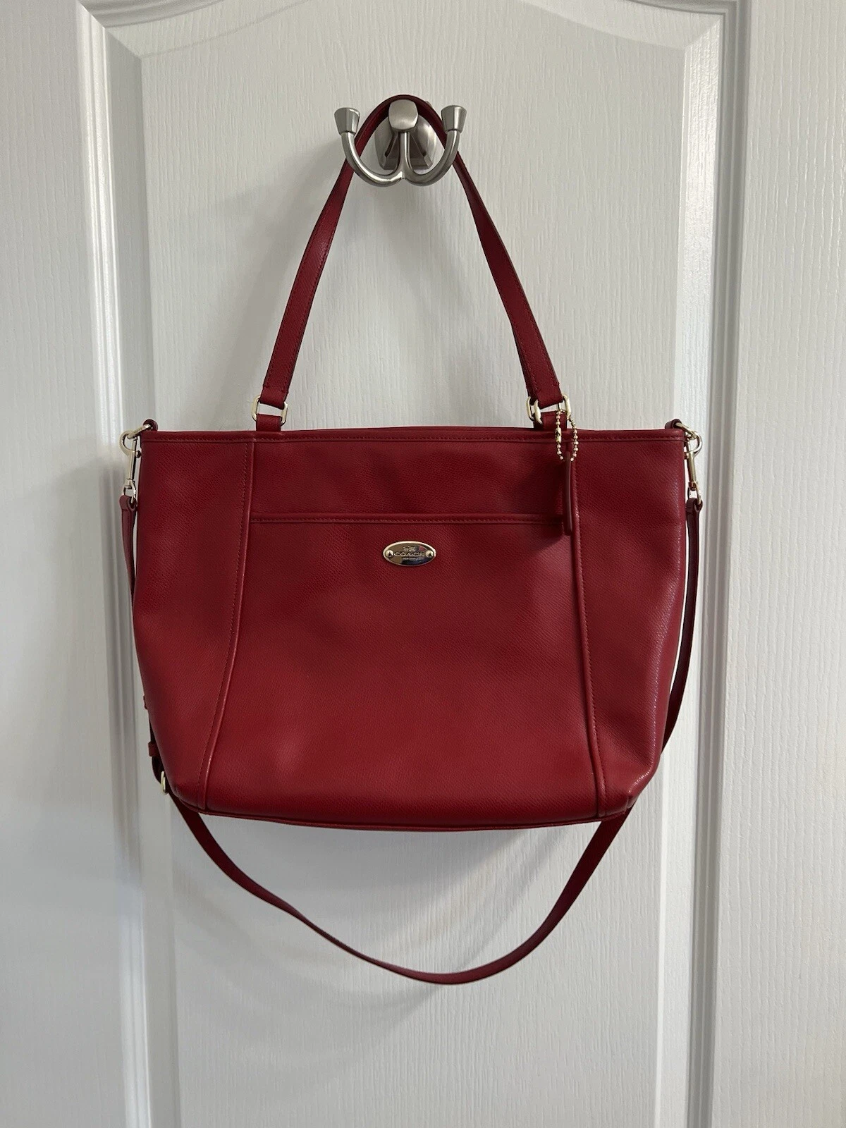 Coach Large Red Handbag Purse Women's Designer Shoulder Tote Bag