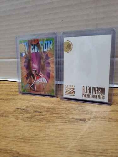 1996-97 Z-Force Skybox Allen Iverson RC Rookie Karte & SELTENE Farbfehlerkarte #151 - Bild 2 von 7