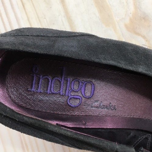 Indigo By Clarks Heels Womens 9 M Pumps Dress Cone 85995 Gray Suede Slip On - Picture 16 of 19