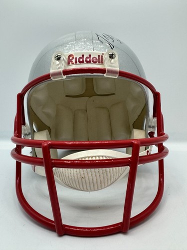 Tedy Bruschi New England Patriots Riddell Replica Speed Helmet autographed HOF - Picture 11 of 11