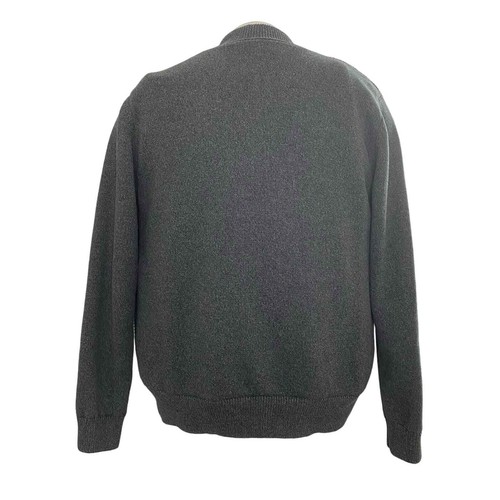 Emanuel Emanuel Ungaro sweater cardigan gray fleece lined zip front heavy XXL - Picture 9 of 11