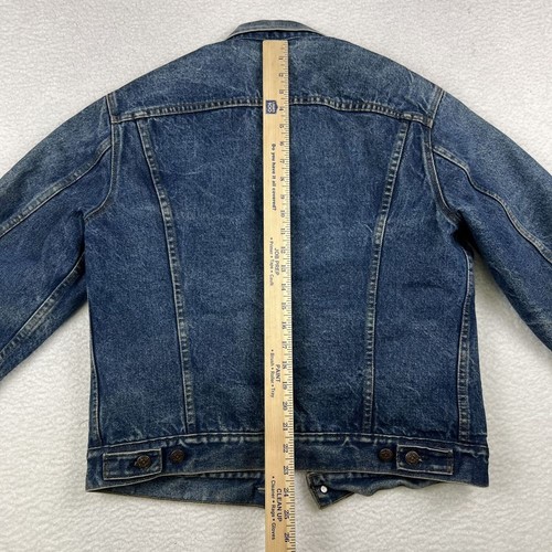 Vtg Levis Jean Jacket Mens 42 Long Wool Flanned Lined Type 3 Trucker Denim USA - Picture 16 of 19