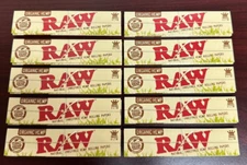 RAW ORGANIC KING SIZE SLIM Cigarette Rolling Papers -10 PACKS