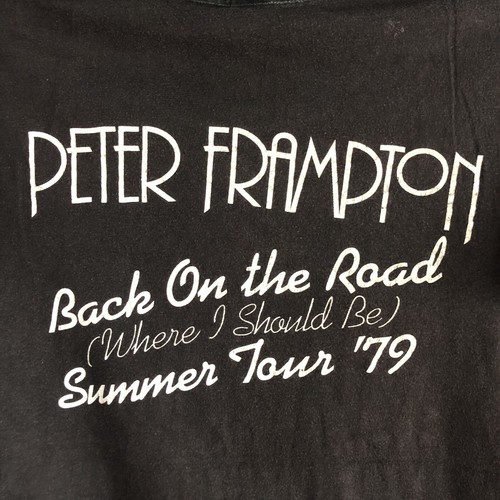 Free Shipping!! Vintage T Shirt Peter Frampton Rock Band 70s Rare! Tee Size S - Picture 4 of 7