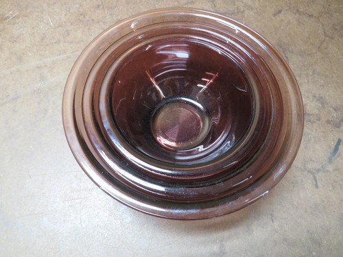 3 Vision Pyrex Corningware Cranberry verschachtelte Rührschüsseln, 3er Set - Bild 5 von 6