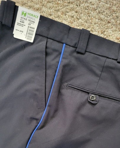 NEW w/ TAGS Horace Small Men's Dark Blue Pants Royal Blue Stripe 44R x 29" - Picture 2 of 5