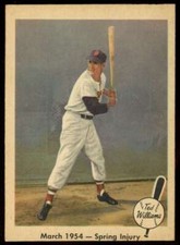 1959 Fleer Ted Williams #50 March 1954 Spring Injury EX-MT Red Sox  74197