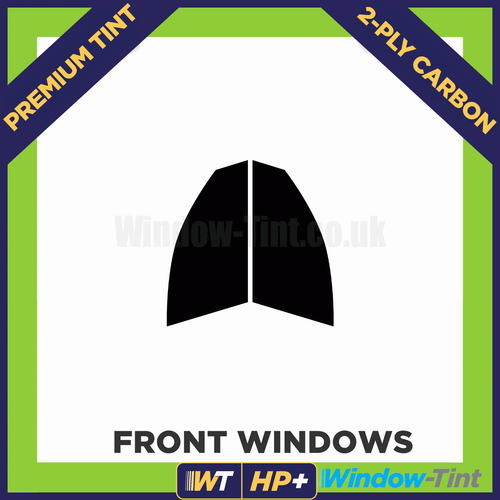 For Mercedes C-Class Estate 2008-14 (W204) Carbon Pre Cut Window Tint Front HP+ - Picture 2 of 10